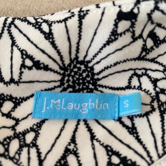 J. McLaughlin Black and White Daisy Dress Size Small K7 - Picture 3 of 4